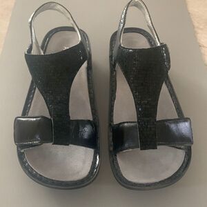 ALEGRIA  Black Sandals 10.5